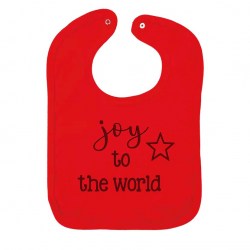 Kerst slab rood joy to the world zwart